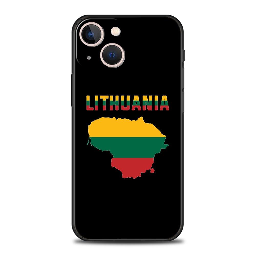 Luxury Phone Case For Apple iPhone 11 15 14 Pro MAX 12 13 7 8 Plus X XR XS MAX SE Silicone Cover Funda Flag of Lithuania Flag
