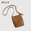 Double-Sided Back Korean Version Genuine Leather Texture Soft Leather Cross-Body Bag All-Match Mobile Phone Bag