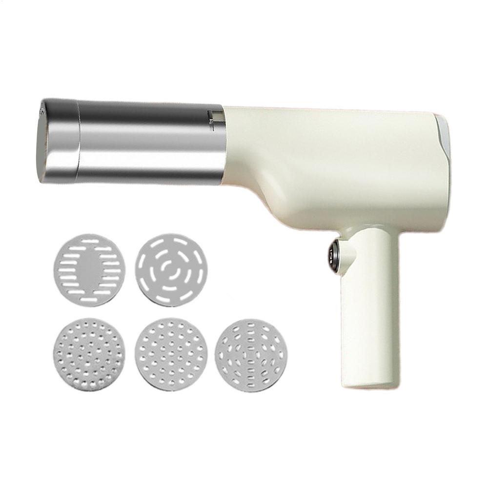 Handheld Electric Noodle Machine Electric Noodle Press Automatic Pasta Maker Machine Cordless Pasta Maker Dough Press 5 Moulds