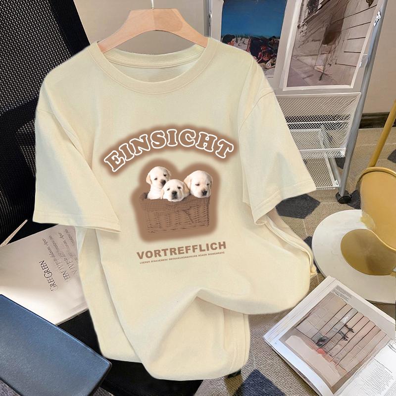 

high quality pure cotton Tee shirt Summer funny Cartoon Print T Shirt for Women Harajuku Oversized T-shirt Y2k Tops young girl hip hop streetwear XXL