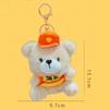 Cartoon Traffic Bear Doll Keychain Cute Car Key Chain 3D Schoolbag Pendant  Student