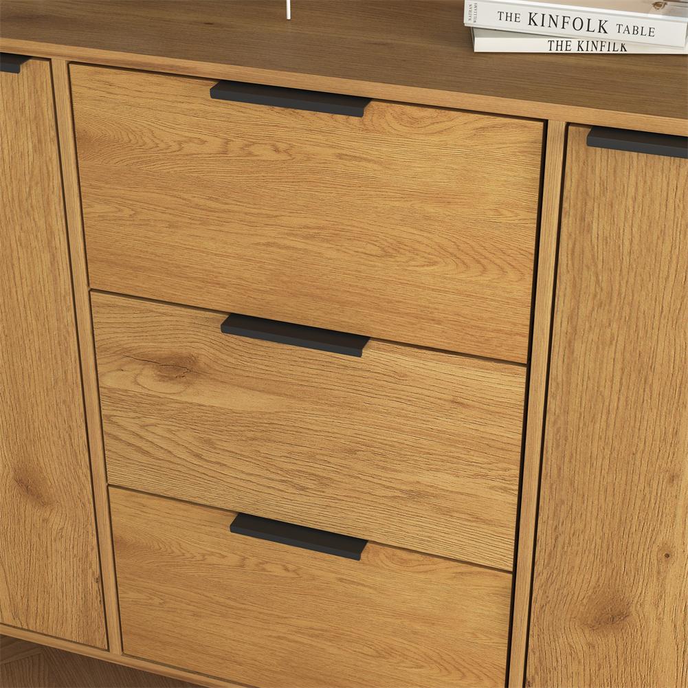 US Sideboard Buffet Cabinet Floor Storage Console Table Sideboard Cabinet With 1 Door & 3 Drawers For Home Entryway Living Room