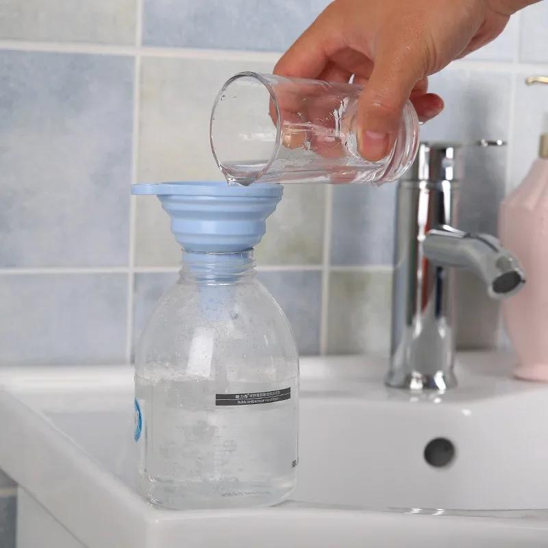 Kitchen Supplies Folding Telescopic Funnel Home Silicone Oil Leak Kitchen Liquid Funnel Practical High Temperature Resistance