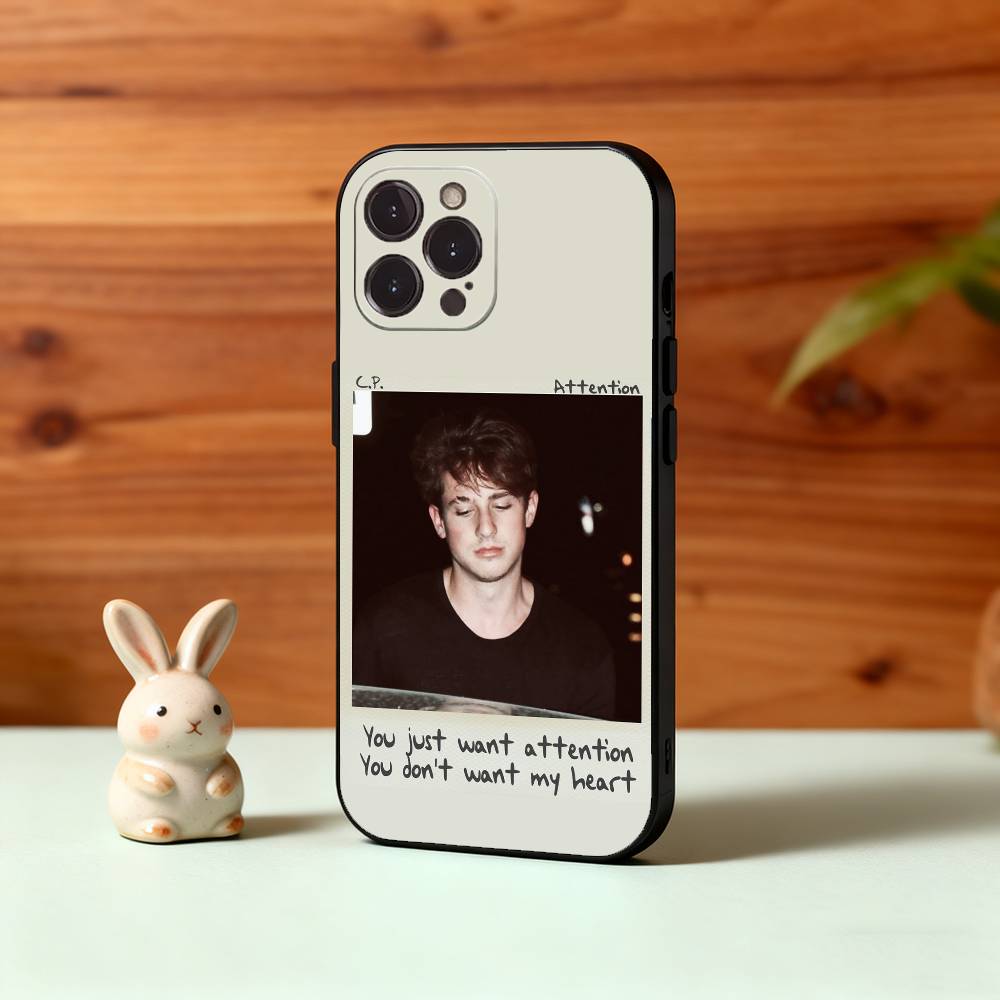 C-Charlie P-Puth Singer Phone Case For iPhone17,16,15,14,13,12Plus,Pro Max,XS,5G Soft Silicone Black Cover