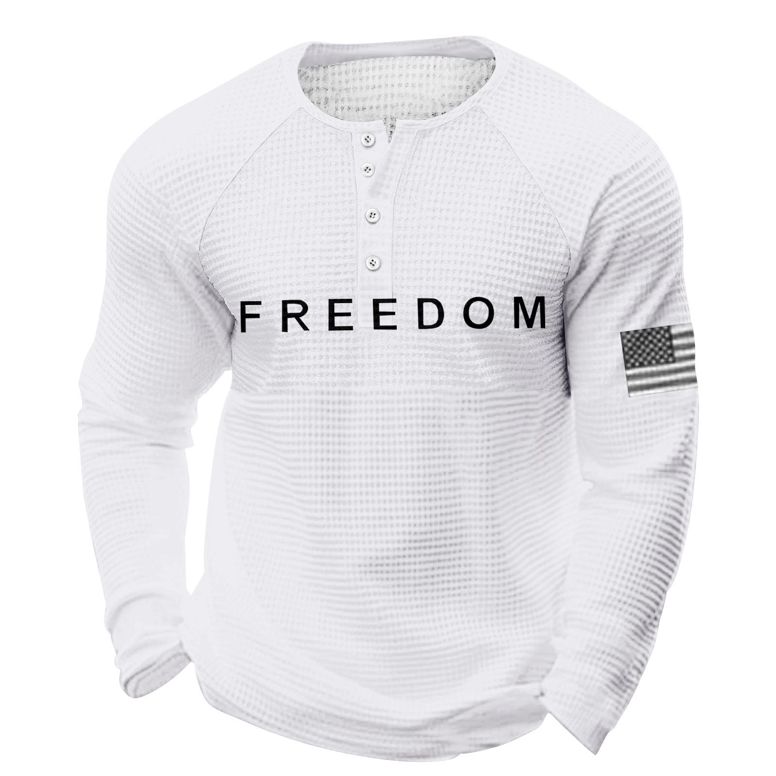 

Мужской свободный повседневный топ с длинным рукавом и воротником на пуговицах XL белый