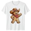 Lebkuchen Cowboy Weihnachten Feiertage Unisex T-Shirt Unisex Tee Grafik Unisex Oberteil
