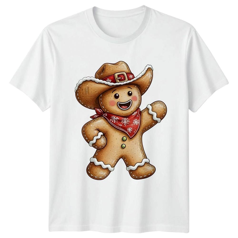 Gingerbread Cowboy Christmas Holidays Unisexs TShirt Unisexs Tee Graphic Unisex Top S