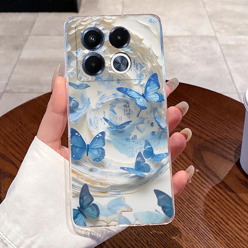 Jelly Casing For Infinix Note 40 5G X6851 X6852 Fundas Capa Clear Silicone Soft TPU Back Cover Cute Cat Rabbit Heart Phone Case