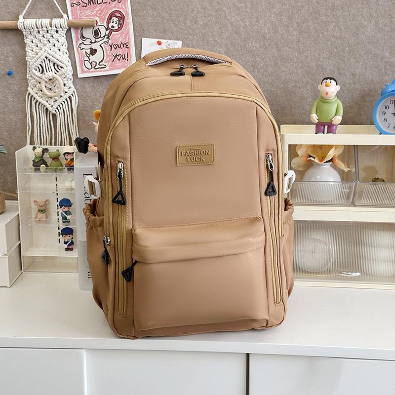 Schultasche neue Schultasche weibliche Studentin einfarbig Rucksack mit großem Fassungsvermögen mehrschichtig Rucksack für Mittelschüler