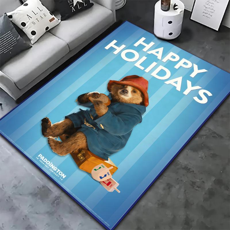 Paddington Bear Carpet Rug for Living Room Bedroom Home Sofa Decoration,Kids play Nonslip Floor Mat