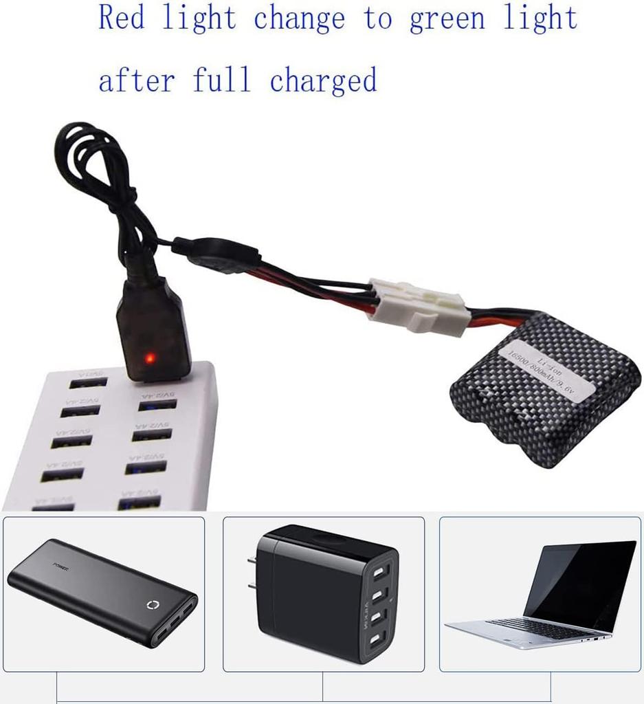Lot de 4 batteries LiPo 3,7V 500mAh avec chargeur USB 4-en-1 – Kit d'alimentation à charge rapide pour drones et quadcoptères RC E58, S168, JY019