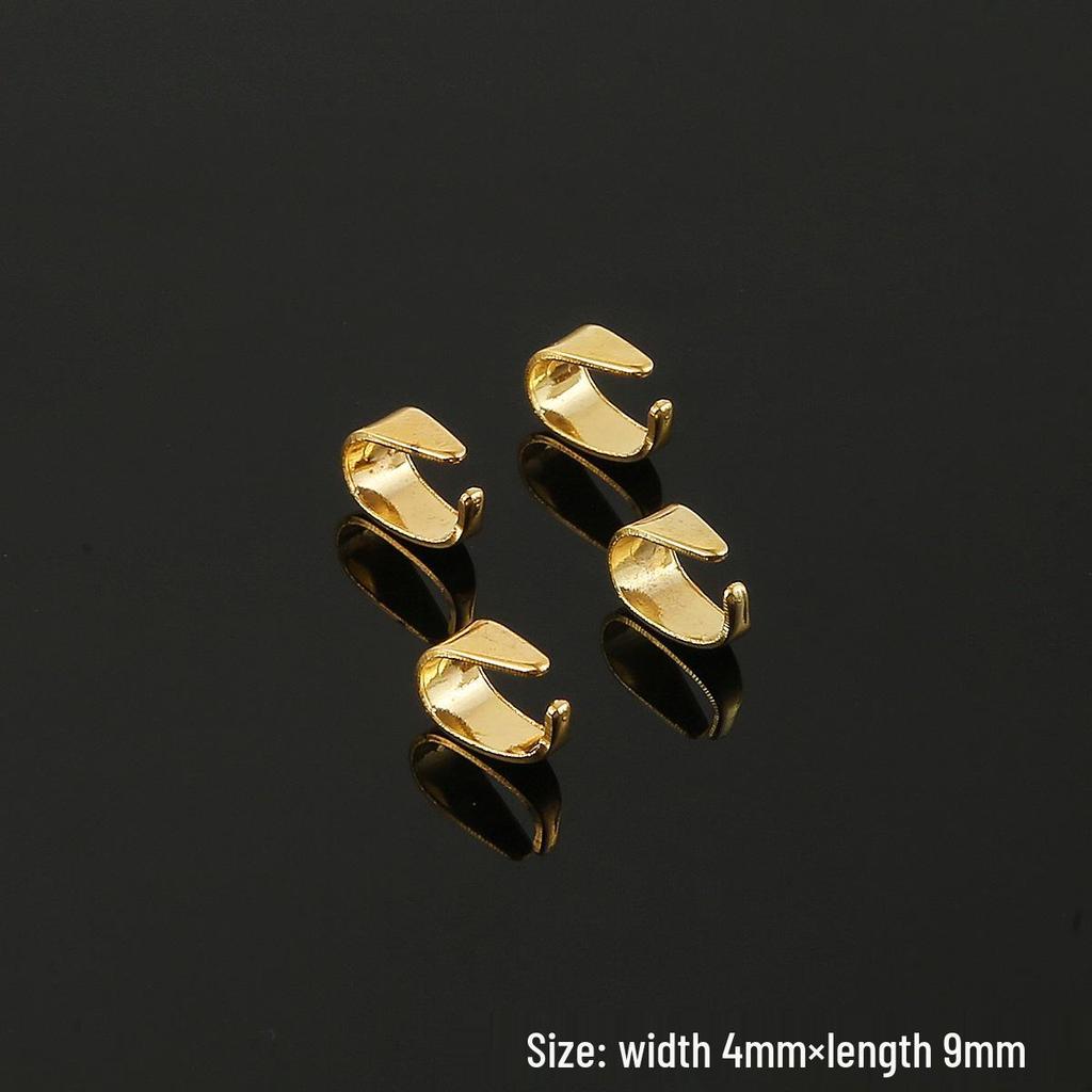 4x9mm Iron Melon Seed Buckle: Smooth Pendant Clip and Bracelet Clasp for DIY Handmade Jewelry