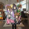 1PC Cardcaptor Sakura Patterned Flannel Blanket Suitable For All Seasons For Home Decor Warmth And Comfort Gifts Holiday Present