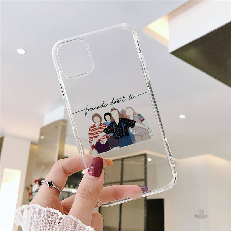 Strange Things arkadaş tv filmi Telefon Kılıfları Şeffaf iPhone 6 7 8 11 12 s mini pro X XS XR MAX Plus SE kılıf funda