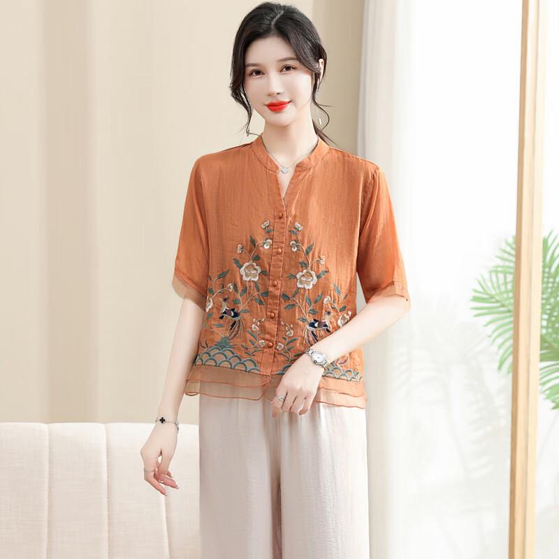Middle-Aged Women's Summer Chinese Style Top Set