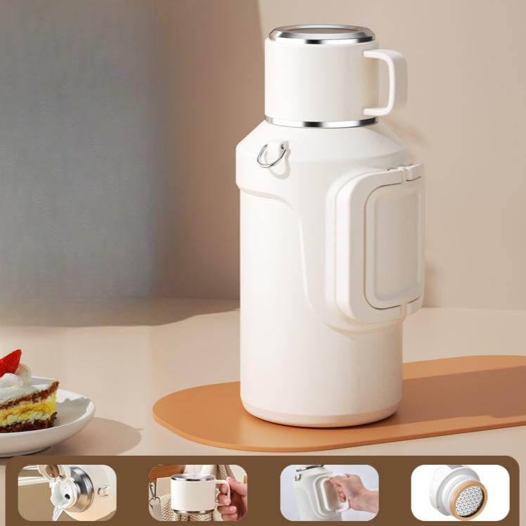 2000ML Large Capacity Vacuum Flask Outdoor Travel Keep Cold Insulated Bullet Thermoses Portable Stainless Steel Tea Water Bottle