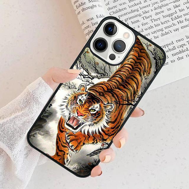 Japanese Tiger Phone Case Cover For iPhone 17 Air 15 16 11 13 14 Pro Max 12 Plus Max Fundas