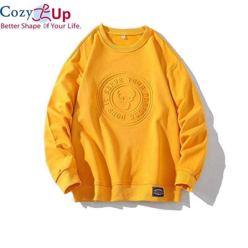 

Cozy Up Мужской Powerblend Fleece Crew, Двойной логотип