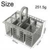 Plastic Cutlery Basket Cutlery Basket Detachable Gray