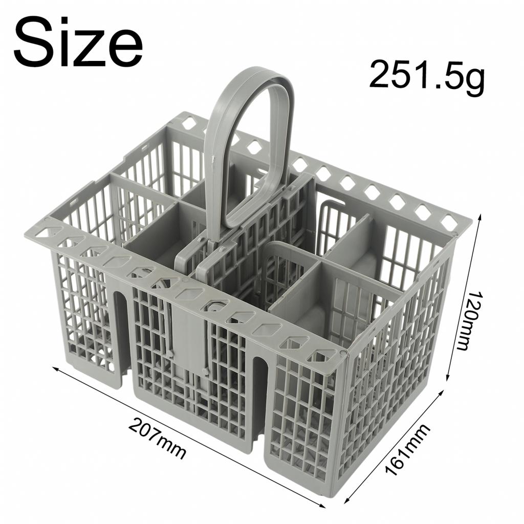 Plastic Cutlery Basket Cutlery Basket Detachable Gray