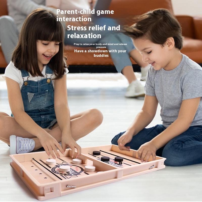1 Set Gioco da Tavolo Sling Puck Veloce Giocattoli Calcetto Giochi Vincitori Hockey da Tavolo Scacchi Catapulta Giocattolo Genitore-Figlio Per Bambini