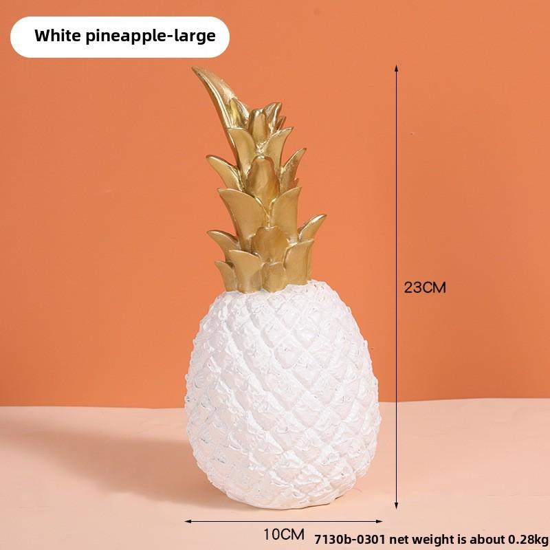 Elegant Resin Pineapple Craft For Desk Display And Interior Decoration Design
