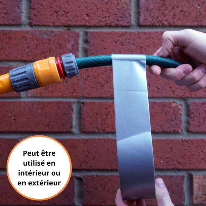 Ruban adhésif toilé - GTSE - Duct tape Argenté - 48 mm x 50 m - Résistant - Imperméable