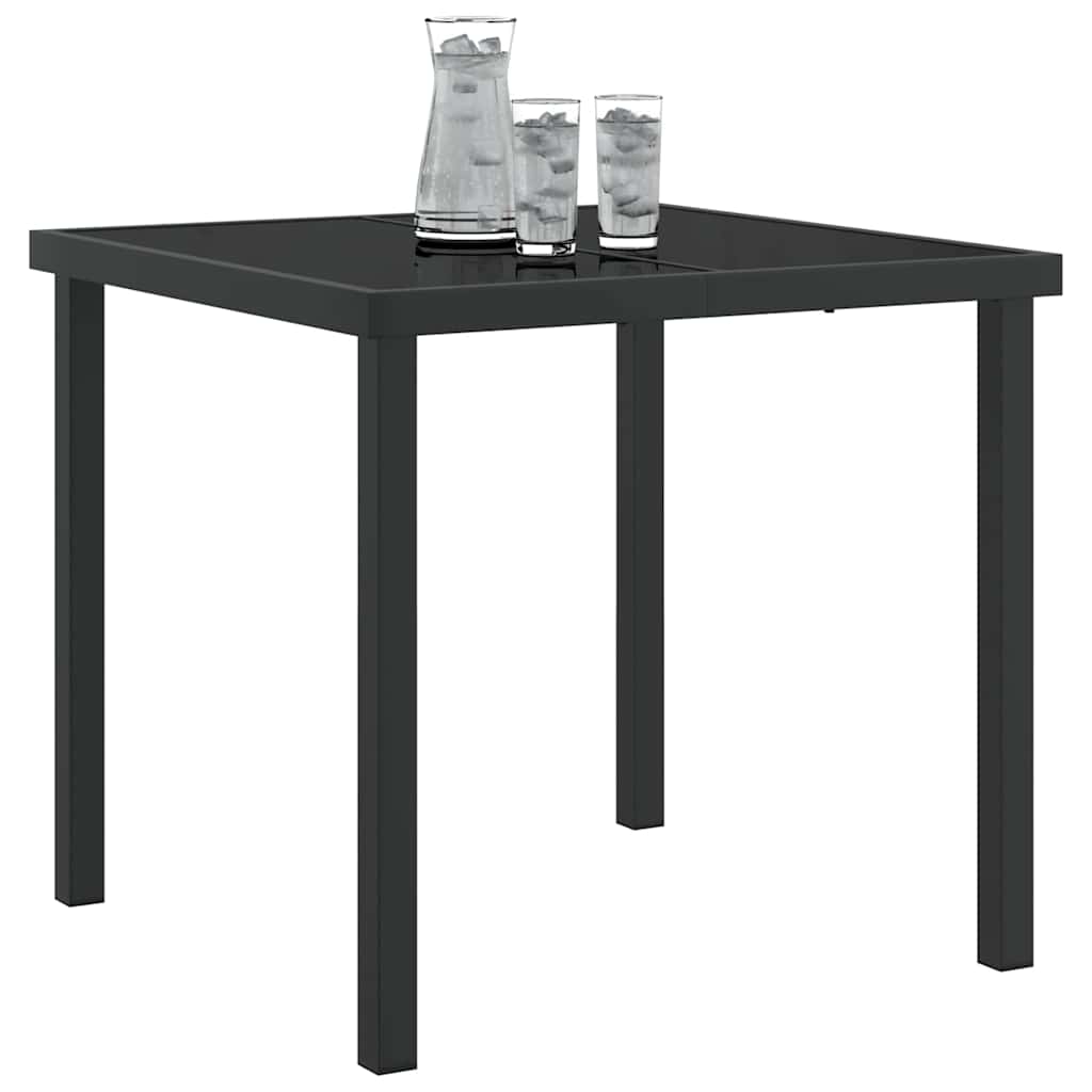 Outdoor Table Black 80 x 80 x 73 cm Metal
