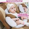 Baby Stroller Cushion, Soft Baby Stroller Liner Pram Head and Body Support Cushion Washable Baby Stroller Padding Head Support Pillow for Newborn
