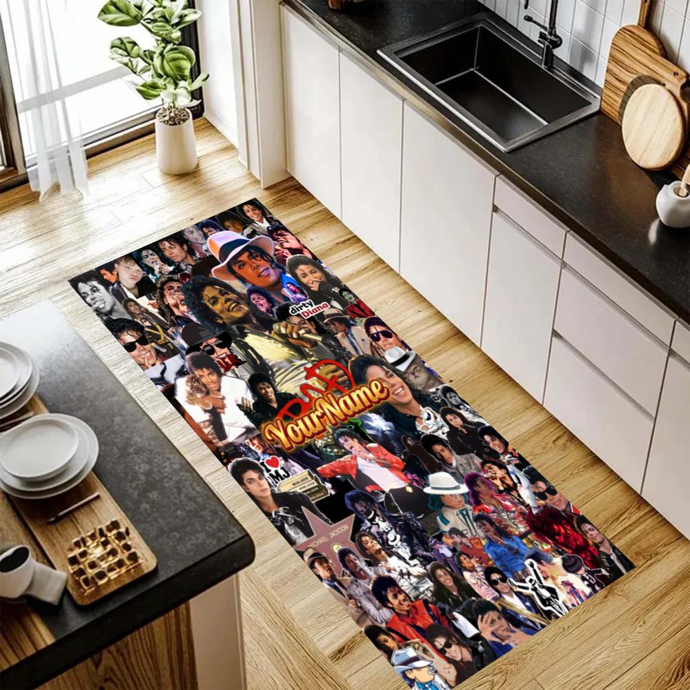 Michael Jackson Customize Your Name Kitchen Rug Runner Rug Laundry Mat Hallway Entryway The Best Gift Choice