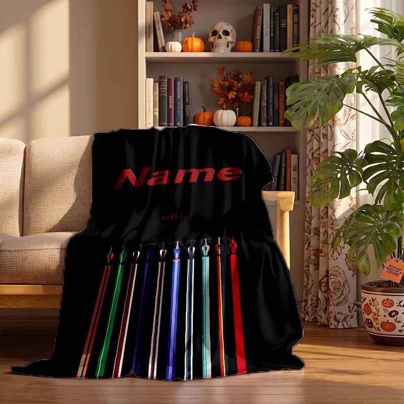 F1 Custom Flannel Blankets Soft Warm Cozy Throws for Home Decor Holiday Gifts