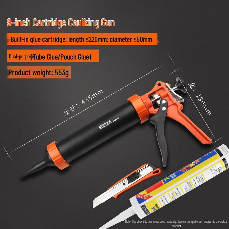Glass Glue Gun - Silicone Caulking and Sealant Tool for Home Use