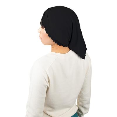 Czapka do nawilżania włosów na noc Como de Sukoyaka Silk, redukująca tarcie, krótka, 100% jedwab, cylindryczna, dla kobiet, zapobiega puszeniu się i suchości, (czarny)