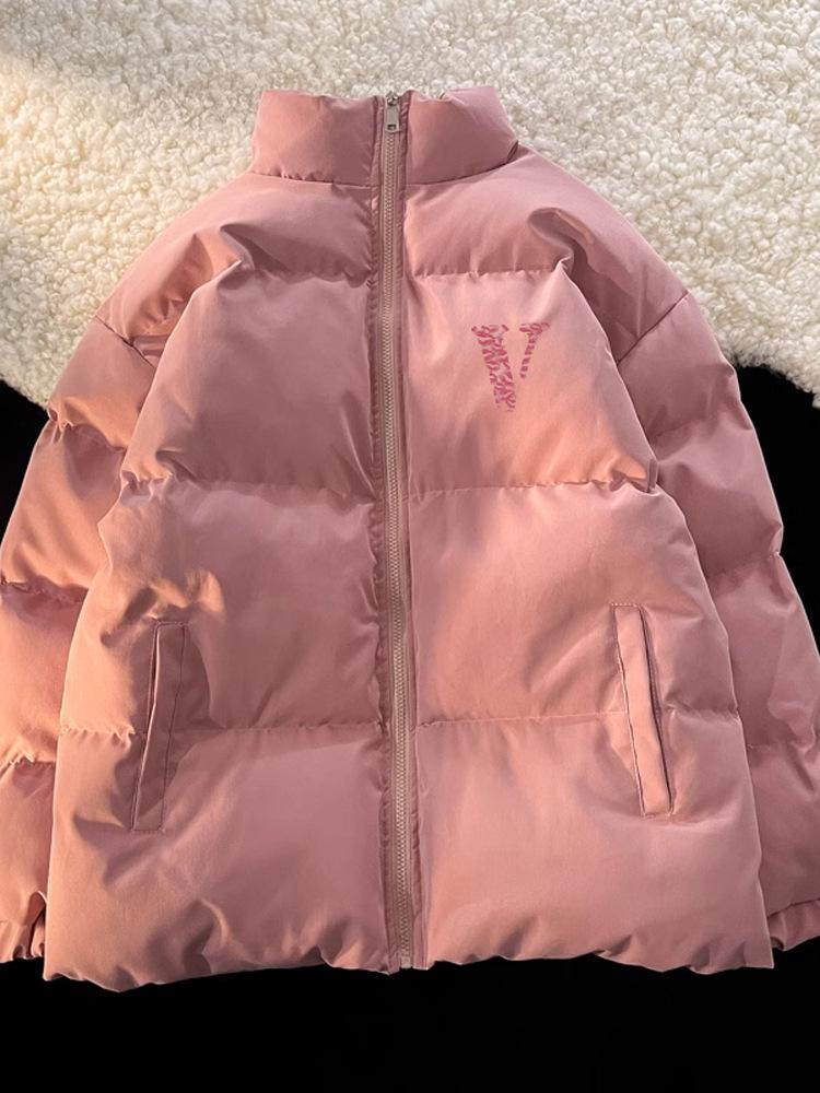 2024 Winter Fashion Unisex Stand-Up Collar Cotton-Padded Jacket - Warm, Thickened, Loose Fit