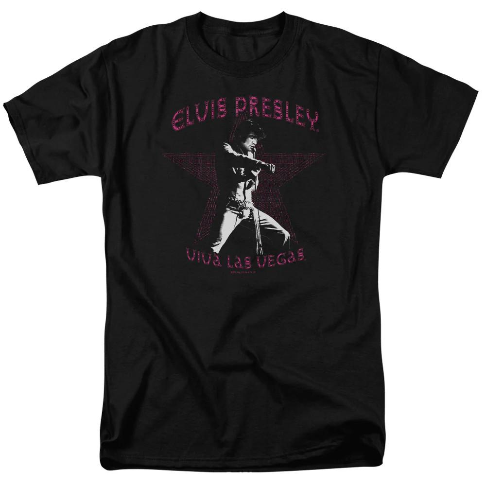 Elvis Presley Viva Las Vegas Star Mens T Shirt Black Officially Licensed Unisex T-Shirt L