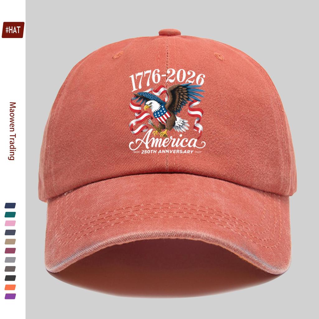 pc th Anniversary of the Founding of the United States Eagle and Stars and Stripes Print Baseball Cap Fashionable Casual Pr