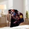 1pc Horror Icons,Chibi Art,Halloween ThemeTheme Digital Printed Flannel Blanket, Super Soft Plush Fleece Bed Cover, Multi-Function Four Seas