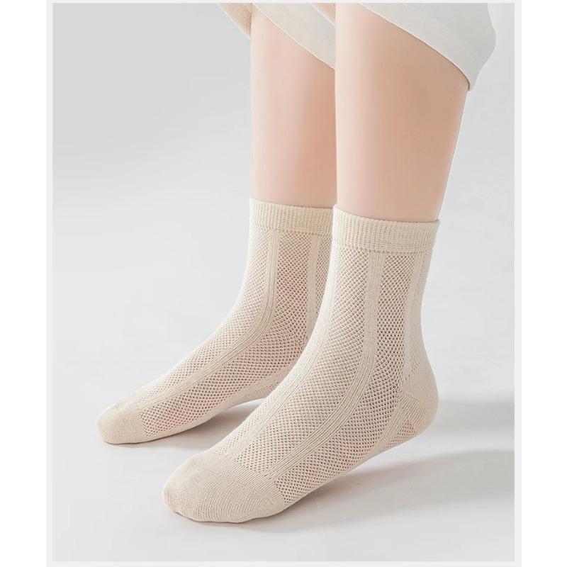 5 Pairs Women Socks Antibacterial Anti-odor Breathable Cotton Short Socks Summer Autumn Solid Color Women Socks