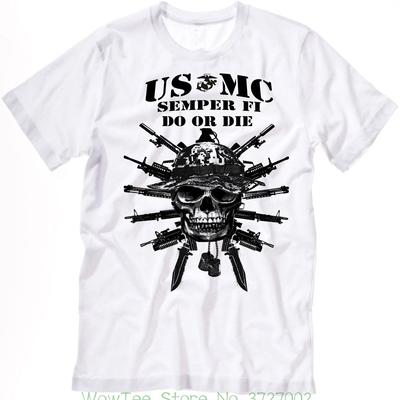 Semper FI Öl ya da Öl. Havalı Tasarım ABD Deniz Piyadeleri Tişörtü. Yazlık Pamuk Kısa Kollu O Yaka Erkek Tişört Yeni Hediye S-3XL