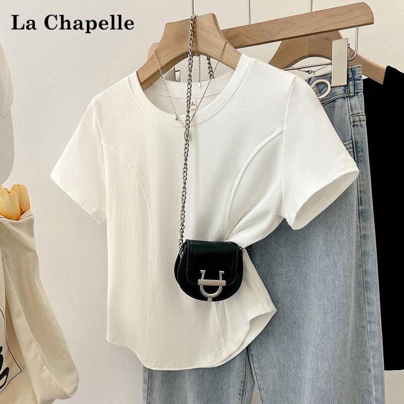 La Chapelle Women s Irregular Fishbone Design Short Sleeve T-Shirt M