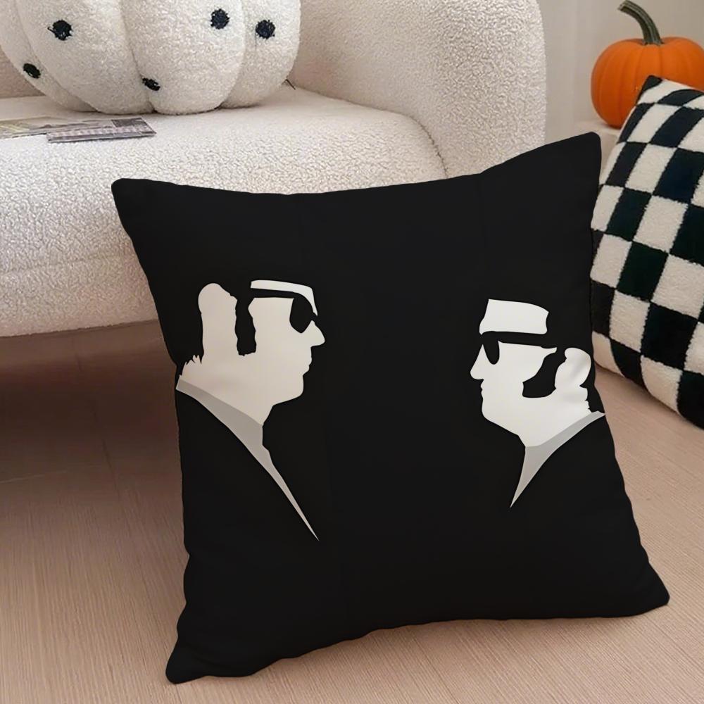 Movie Musical The BBlues BBrothers Cushion Cover Throw Pillow Cover Hidden Button Durable Polyester Chair Cushion