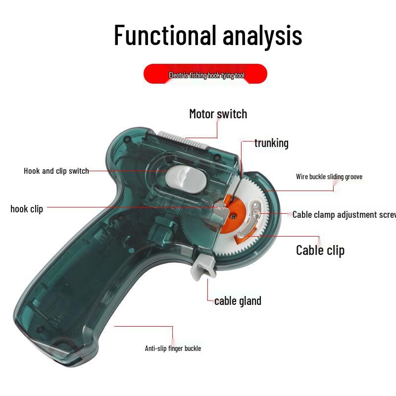 Advanced Electric Automatic Fishing Hook Tying Tool for Competition-Grade Hook and Line Assembly