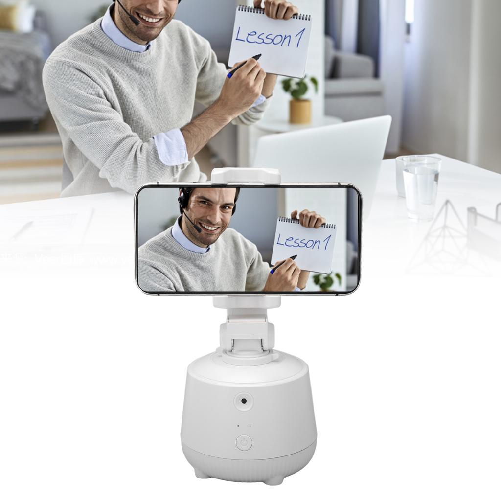 Smart Tracking Phone Holder 360 Degree Rotation 37 Degree Top Bottom View Auto Face Tracking Phone Stand Stabilizer