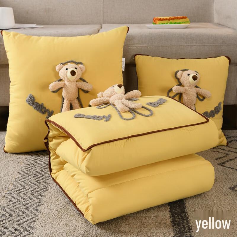 Cartoon Bear Dual-use Pillow Quilt
