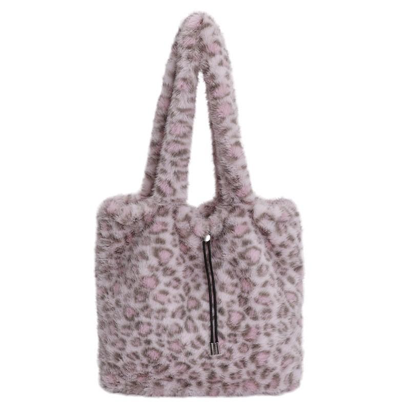 Sac Moelleux Grande Capacité Femme 2025 Nouveau Décontracté Peluche Douce Épaule Sac Fourre-tout Portable