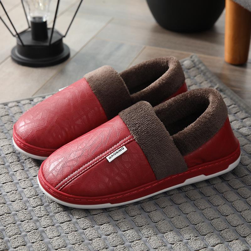 Cotton Slippers Down Couple Autumn and Winter Bag Heel Cotton Slippers Indoor Cotton Shoes Home Use Thickened Warm