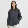 [Shop  ] Women S Collar Neck Striped looSe Fit blouSe Shirt Naru Wbl 21138 Navy