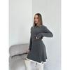 New Casual Skirt Suit With Long-Sleeve Knitted Buttoned Sweater + Short Skirt Two-Piece Set For Women