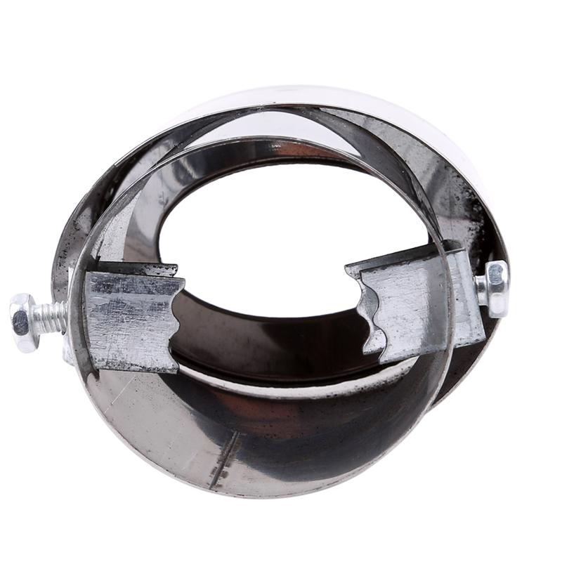 Punta de tubo de silenciador de escape redonda y recta trasera de coche cromada de acero inoxidable Universal