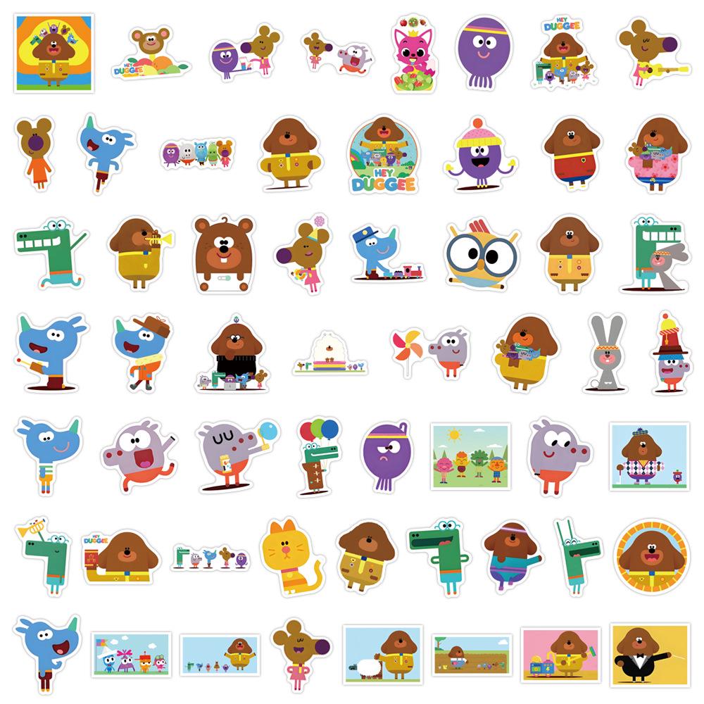 

55 Hey Duggee Cartoon Stickers for Stationery, Planners, Water Bottles, Computers - Waterproof Decoration